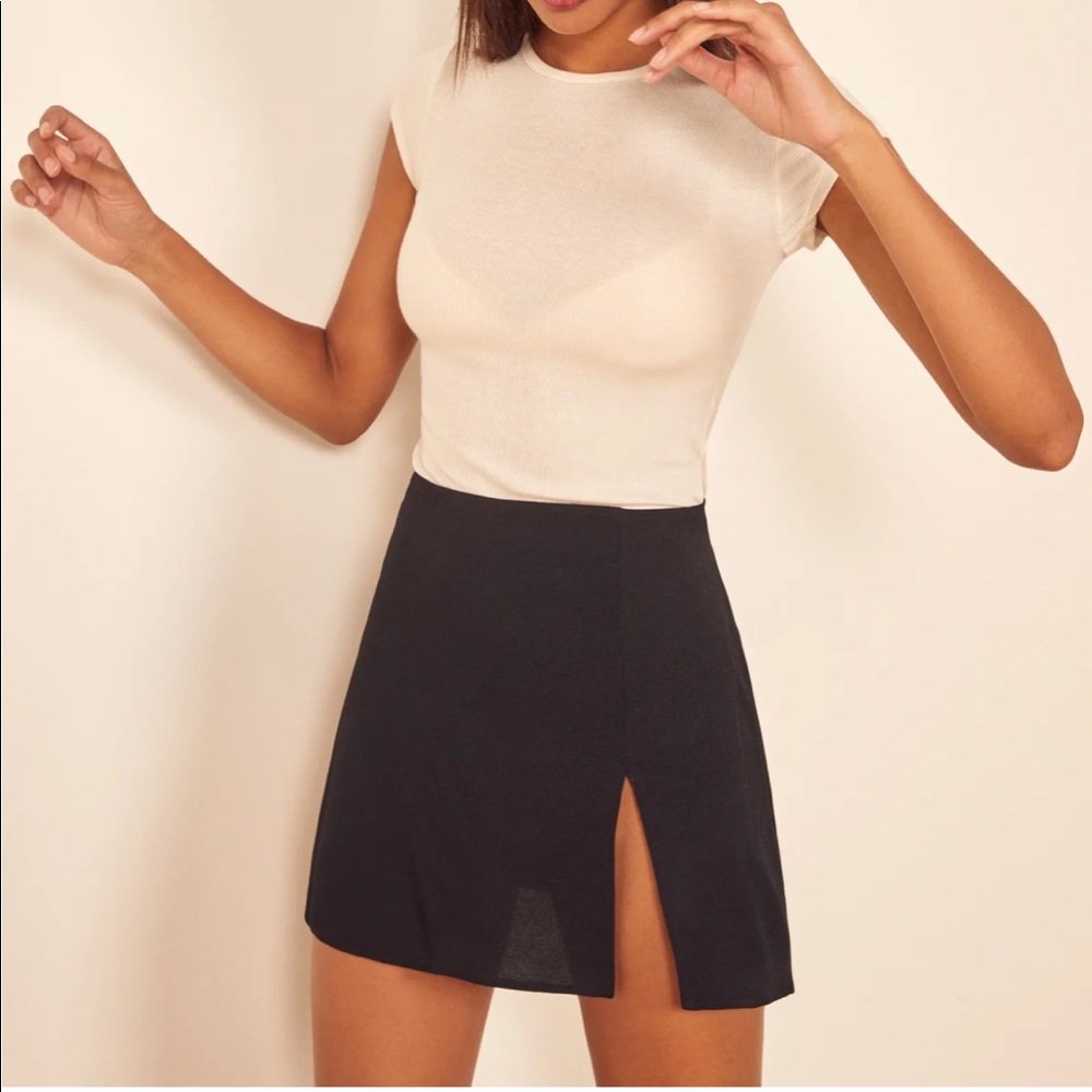NWT Reformation Margot Skirt: Black, size 4